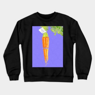 EAT MORE PLANTS - CARROTS IN WATERCOLOR Crewneck Sweatshirt